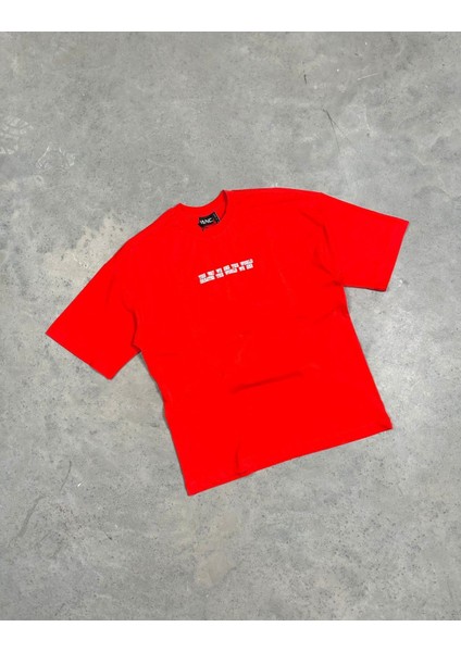 See The World Kırmızı Oversize T-Shirt