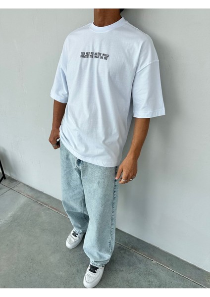 See The World Beyaz Oversize T-Shirt fiyatları