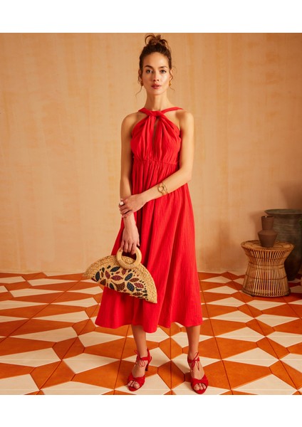 Boyundan Bağlamalı Elbise