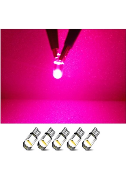 ( 5 x Adet ) 1 Set LED T10 Dipsiz Ampul 12V Dıamond Pıne (5W Dipsiz Ampul Elmas Cam)