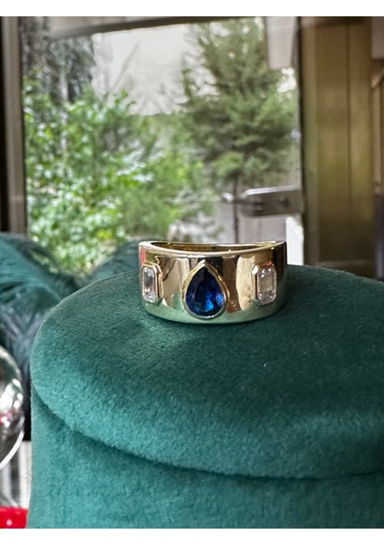 Mavi Taşlı Yüzük