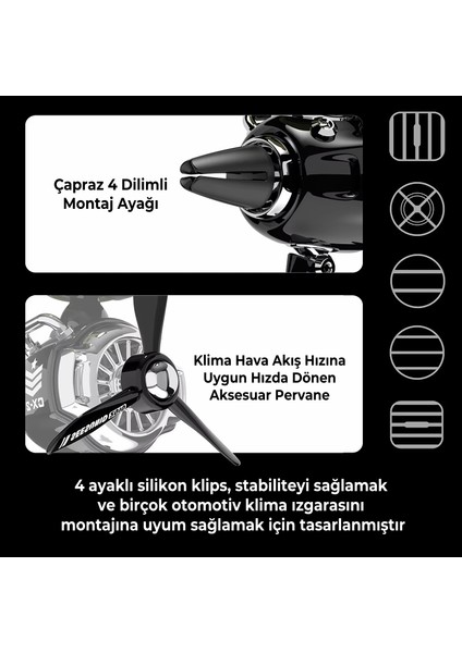 Pervaneli Klima Süsü Oto Koku Klipsi Sallanan Başlı Pilot Gorilla Araba Hava Ferahlatıcı Tango Kırmızı