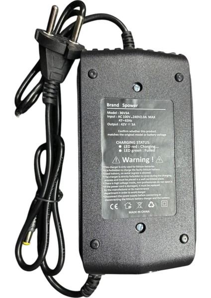 Rks Rs3 The One Nitro Plus Uyumlu Şarj Aleti 36V 3A Hızlı Şarj