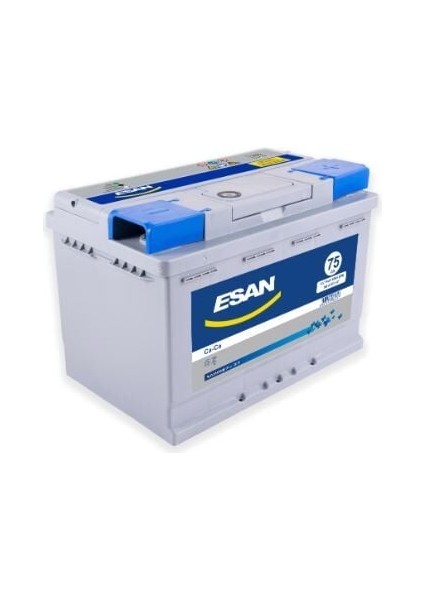 Aku 12 Volt 75 Amper Tam Kapalı R+ Duz Kutup Tırnaksız 175×275X190