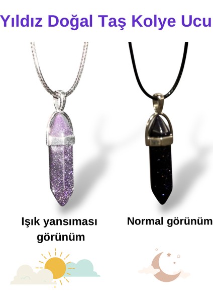 Bayram Hediyesi Yıldız Doğal Taş Kolye Ucu