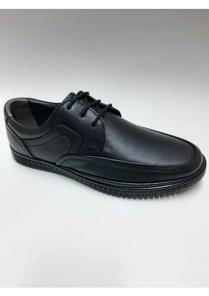 Deri Siyah Bağcıklı Yazlık Günlük Rahat Esnek Kauçuk Tabanlı Erkek Ayakkabı C-9004bglı3hsa fiyatları