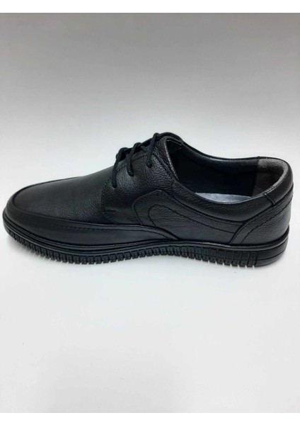 Deri Siyah Bağcıklı Yazlık Günlük Rahat Esnek Kauçuk Tabanlı Erkek Ayakkabı C-9004bglı3hsa modelleri