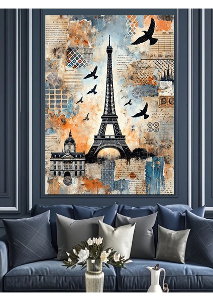 Eiffel Kulesi ve Paris Teması Dekoratif Kanvas - Mdf Ahşap Tablo modelleri