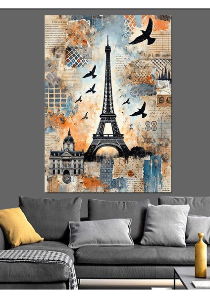 Eiffel Kulesi ve Paris Teması Dekoratif Kanvas - Mdf Ahşap Tablo fırsatları