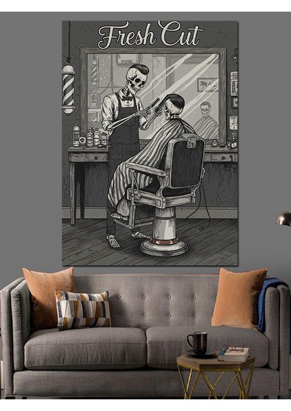 Vintage Berber Dükkanı Posteri Dekoratif Kanvas - Mdf Ahşap Tablo fiyatları