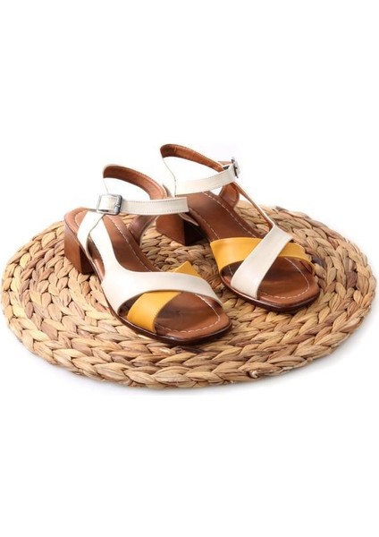 Frzn 02879 4,5 cm Kadın Topuklu Sandalet