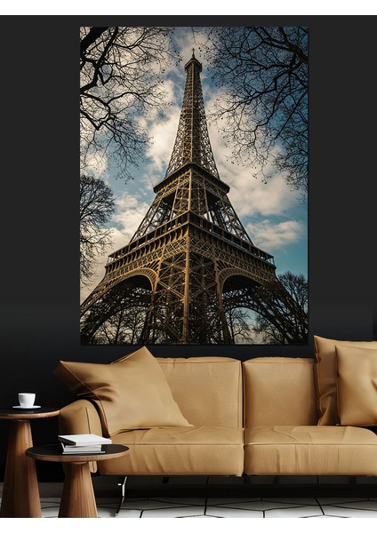 Eiffel Kulesi ve Gökyüzü Dekoratif Kanvas - Mdf Ahşap Tablo fiyatları