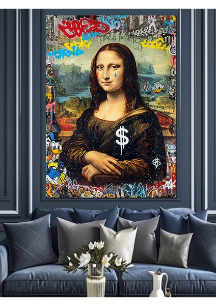 Dolar Mona Lisa Dekoratif Kanvas - Mdf Ahşap Tablo fırsatları