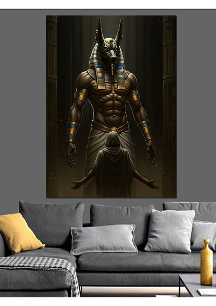 Anubis Tanrısı Dekoratif Kanvas - Mdf Ahşap Tablo modelleri