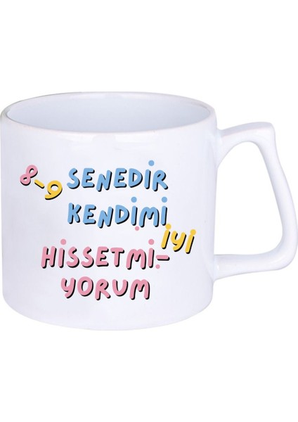 Baskılı Porselen Beyaz Lüks Latte Fincanı