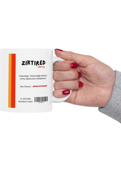 Ziktired Baskılı Hediyelik Baskılı Porselen Beyaz Lüks Kupa Bardak modelleri