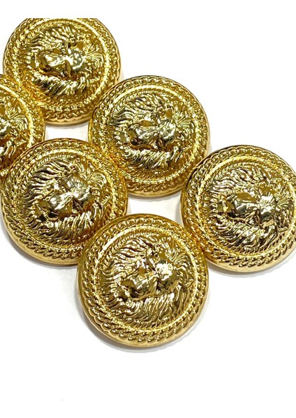 Kaban Mont Düğmesi/ Aslan Model / Gold / 6 Lı Set / 2,8 Cm fiyatları