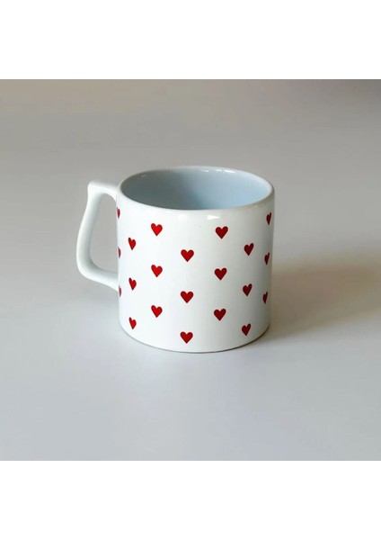 Kalp Desenli Baskılı Kupa Bardak Seramik Kahve Mug fiyatları
