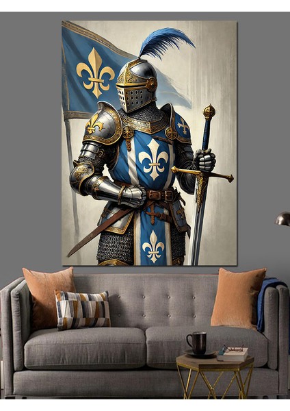 Şövalye ve Zırh Dekoratif Kanvas - Mdf Ahşap Tablo modelleri