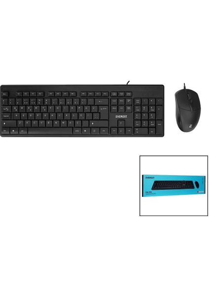 EVEREST KM-515 USB KABLOLU KLAVYE - MOUSE SET Q KLAVYE (3791)