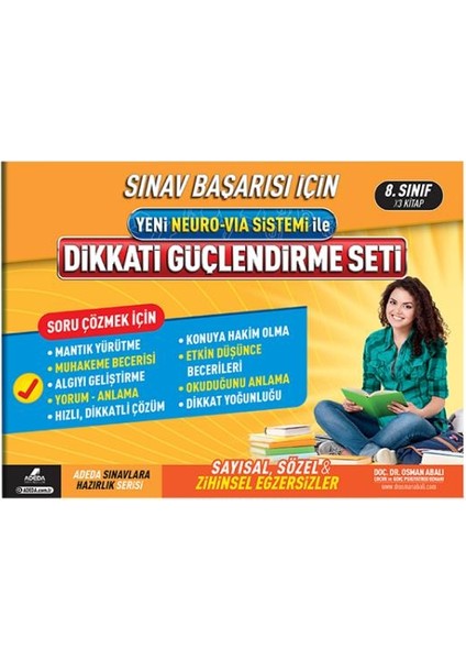 Dikkati Güçlendirme Seti 8. Sınıf 14 Yaş ve Sınav Kaygısını Çöz! + Sınavlara Çalışma ve Motivasyon Sistemi