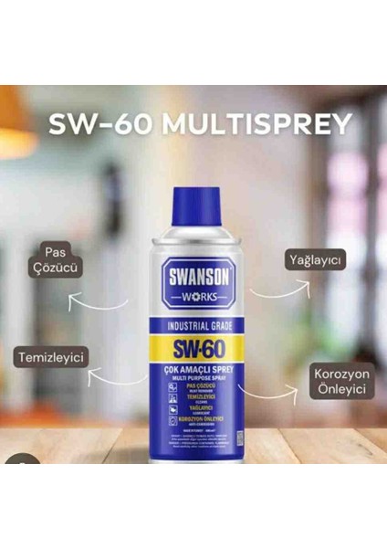 Pas Sökücü Yağlayıcı Çok Amaçlı Sprey SW60 400 ml