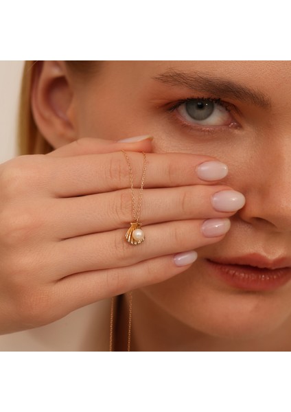 Jewel 14 Ayar Altın Inci Detaylı Kolye – Doğallığın Şıklıkla Buluşması modelleri