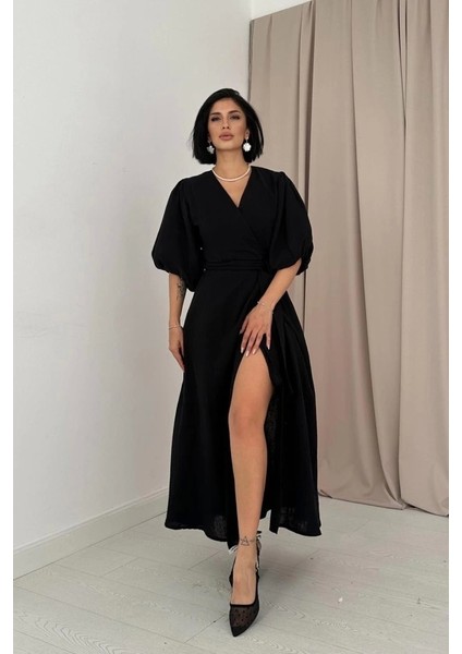 Iyah Kuşaklı Üslin Elbise