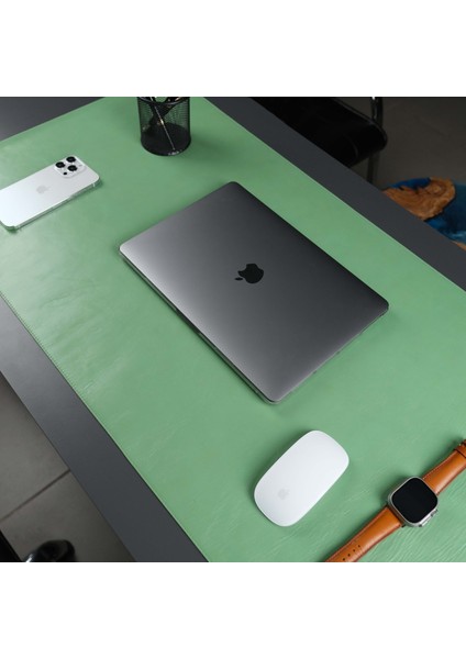Jersey Hakiki Deri Masa Matı & Pedi - Büyük Oyuncu Mouse Pad & Oyuncu Laptop Masa Matı