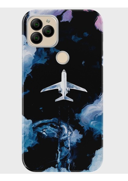 General Mobile Gm 22 Pro Kılıf Baskılı Silikon ve Telefon Tutucu - Plane2