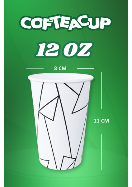 Cofteacup Karton Bardak 1000 Adet 12 Oz - 330 ml fiyatları