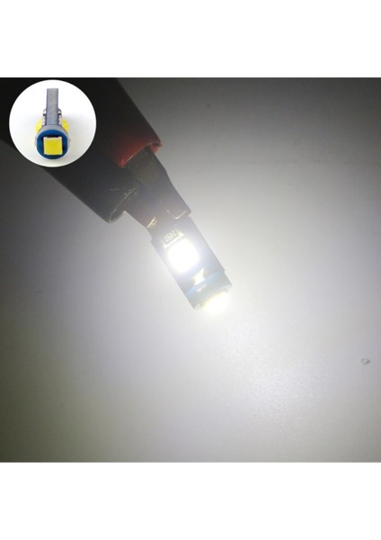 5 Adet T5 Gösterge Ambiyans Kadran Aydınlatma LED Ampul Beyaz