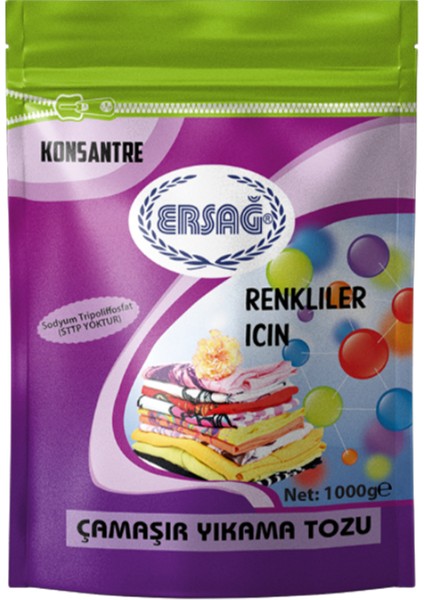 Renkliler Için Çamaşır Yıkama Tozu 1000 gr - Çamaşır Kokusu 500 Ml+(Sabunluk HEDIYE'LI)101-11