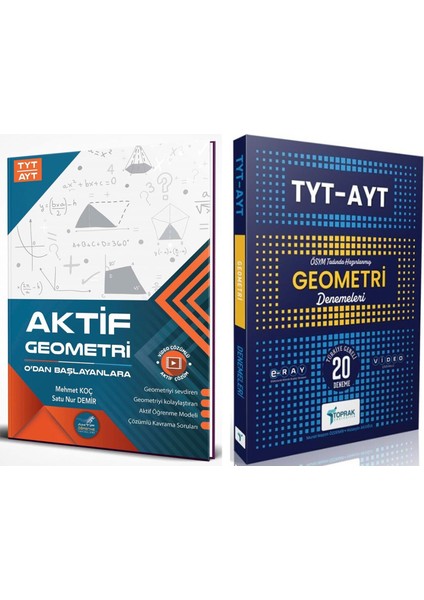 Aktif Öğrenme Tyt Ayt Geometri 0 Dan Başlayanlara ve Toprak 20 Li Deneme Seti 2 Kitap