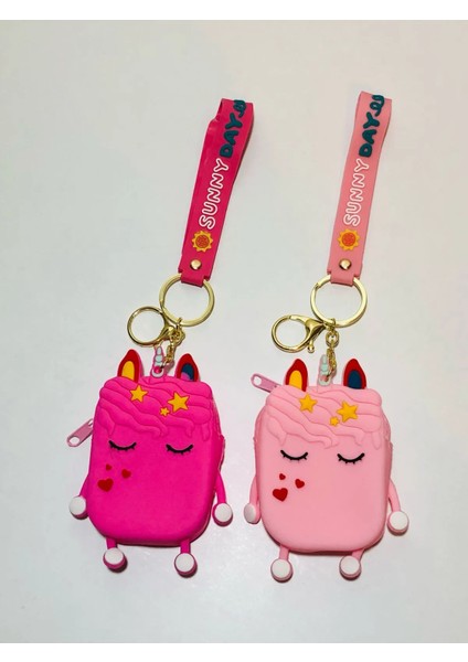 Unicorn Figürlü Arkası Popitli Mini Cüzdan