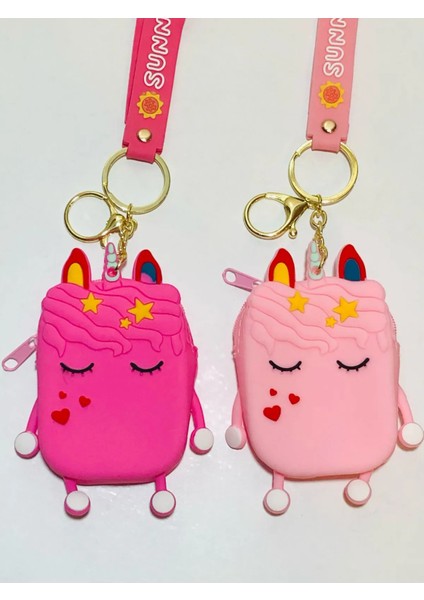Unicorn Figürlü Arkası Popitli Mini Cüzdan