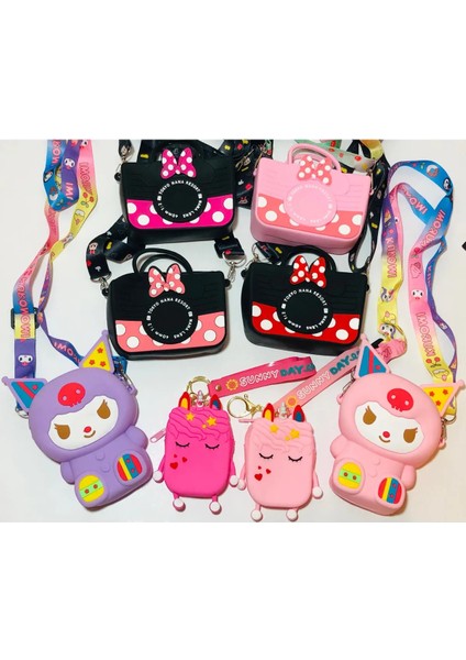 Unicorn Figürlü Arkası Popitli Mini Cüzdan