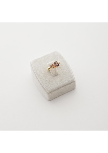 Kahverengi Baget ve Kalp Taşlı Gümüş Yüzük fiyatları