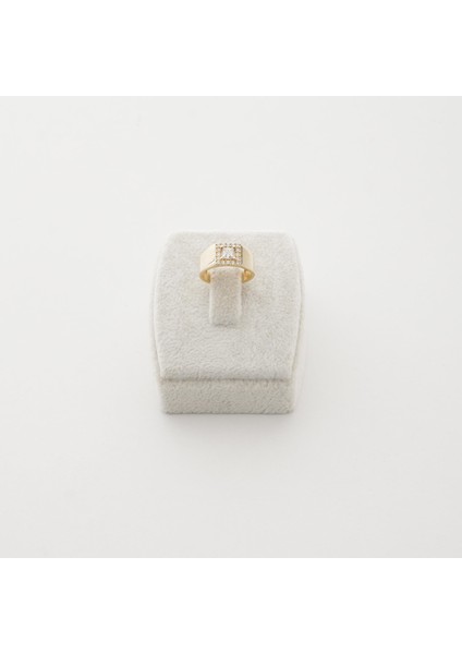 G. Kare Taşlı Gümüş Yüzük