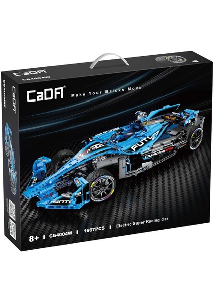 C64004W Cada Electric Racing Super Car Blok Seti 1667 Parça -Vagon Life