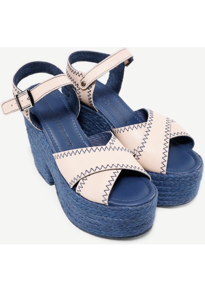Deri Platform Espadril