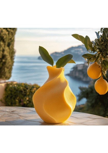 Dekoratif Limon Saksı 19CM