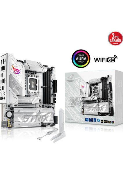 Rog Strıx B860-G Gamıng Wıfı LGA1851 Ddr5 8600 Wifi 7+Bt Aura Rgb 2.5gbit L
