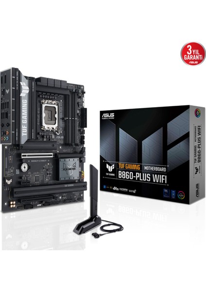 Tuf Gamıng B860-PLUS Wıfı LGA1851 Ddr5 8666 Wifi 7+Bt Aura Rgb 2.5glan Atx