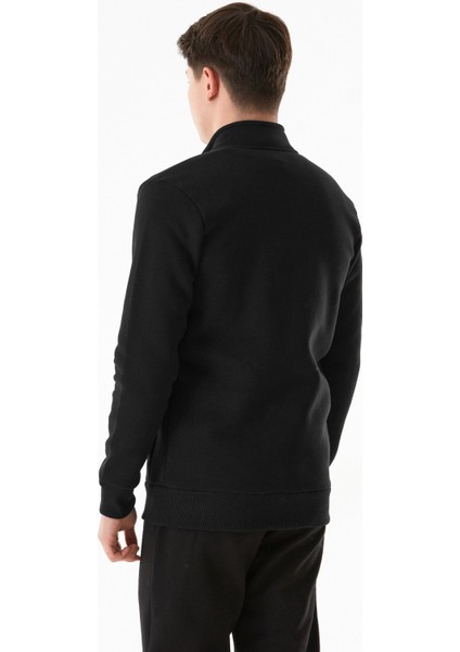 3 Iplik Harf Baskılı Fermuarlı Dik Yaka Sweatshirt fırsatları