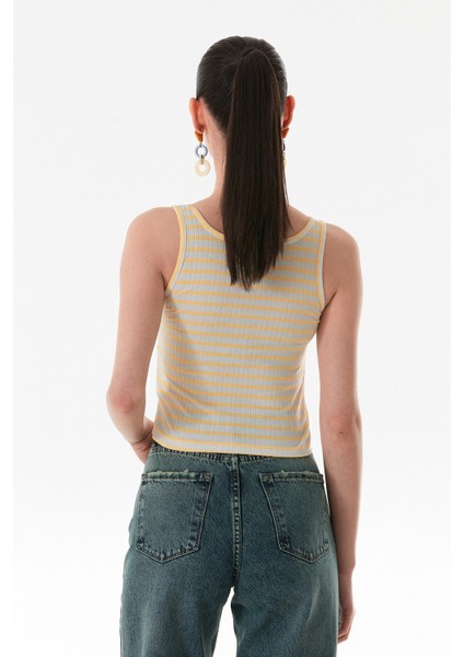 Çizgili U Yaka Body indirimleri