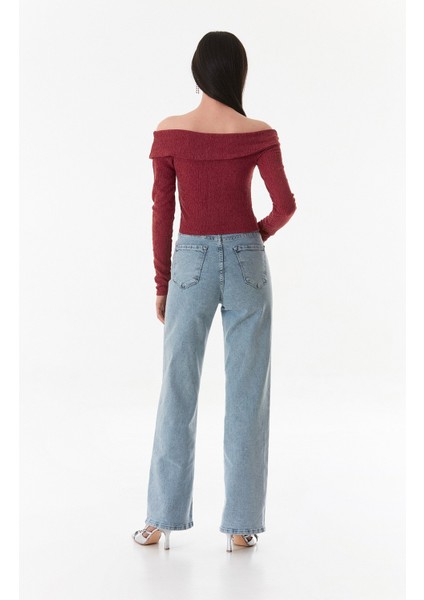 Bürümcük Kumaş Madonna Yaka Bluz modelleri