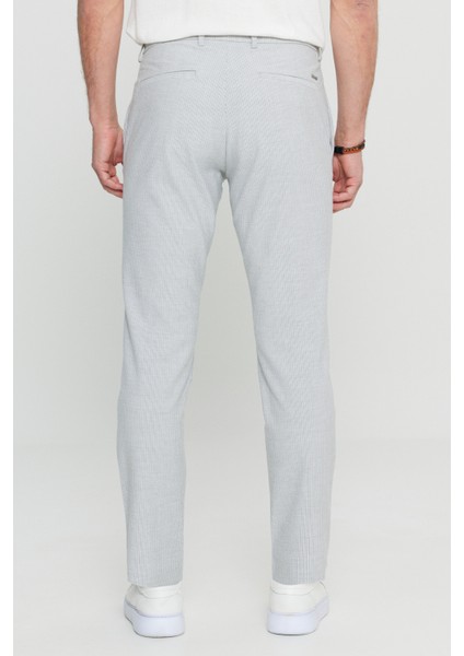Slim Fit Dar Kesim Beli Bağlamalı Gofre Desenli Yan Cep Casual Pantolon indirimleri