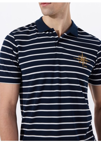 Çizgili Lacivert Erkek Polo T-Shirt J5SM-TST7317 fırsatları
