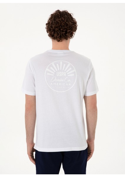 Bisiklet Yaka Beyaz Erkek T-Shirt Lenhar
